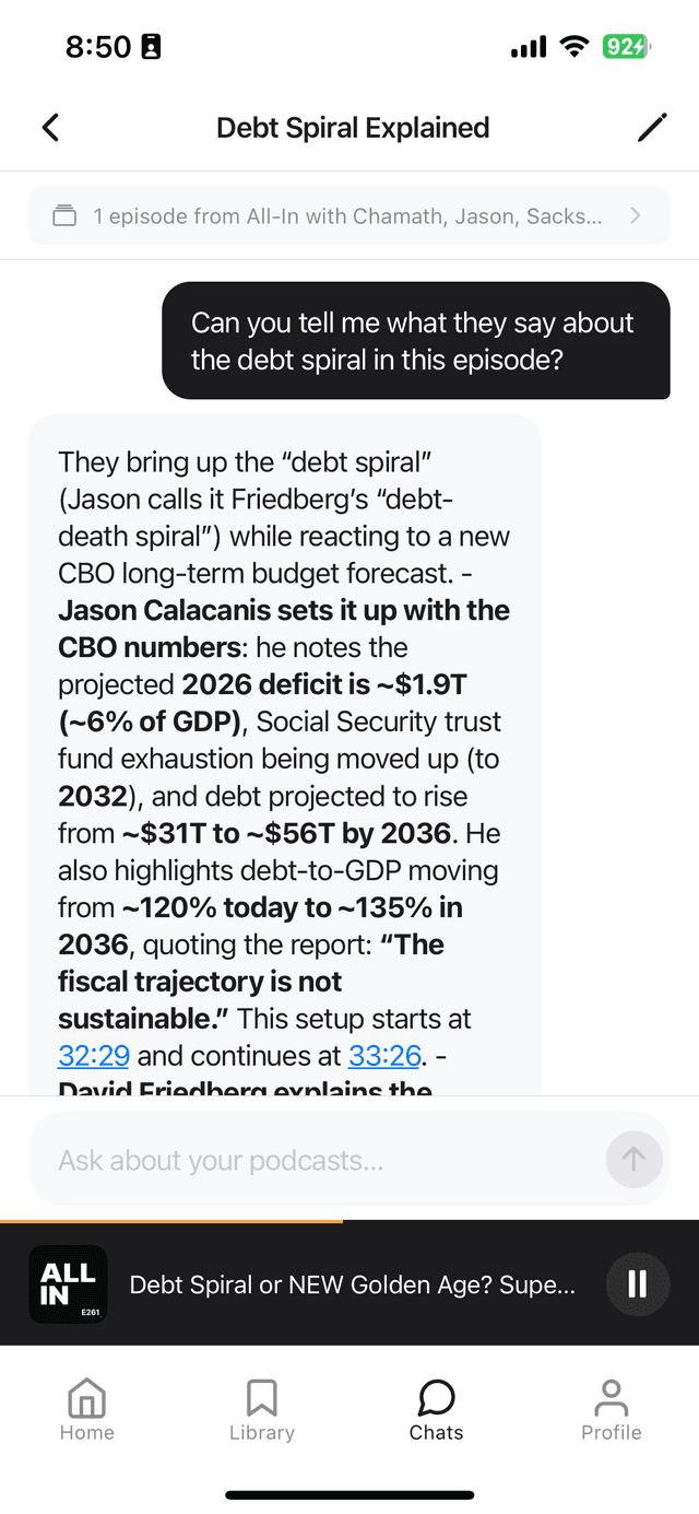 Chat with any episode